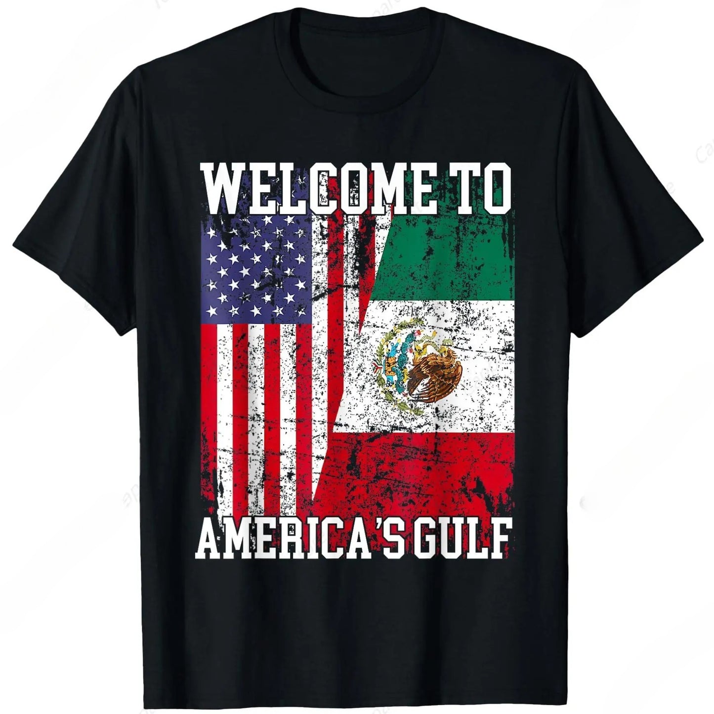 Welcome To America's Gulf USA Mexico Cotton T-Shirt