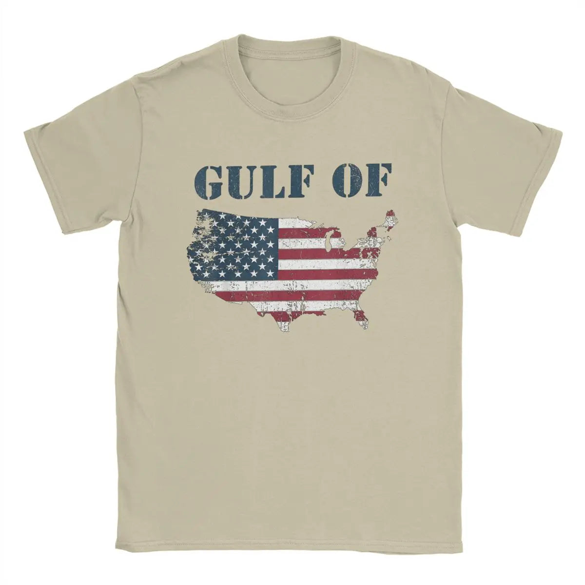 Gulf of America USA Flag B Cotton T-Shirts (4 Colors)