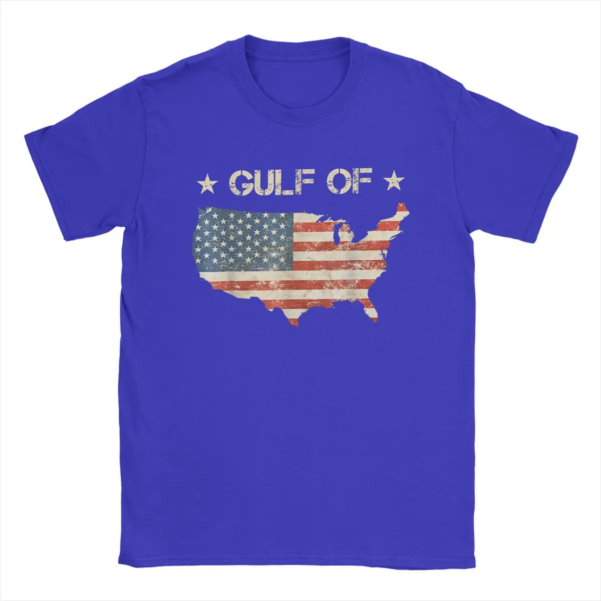 Gulf of America USA Flag A Cotton T-Shirts (7 Colors)