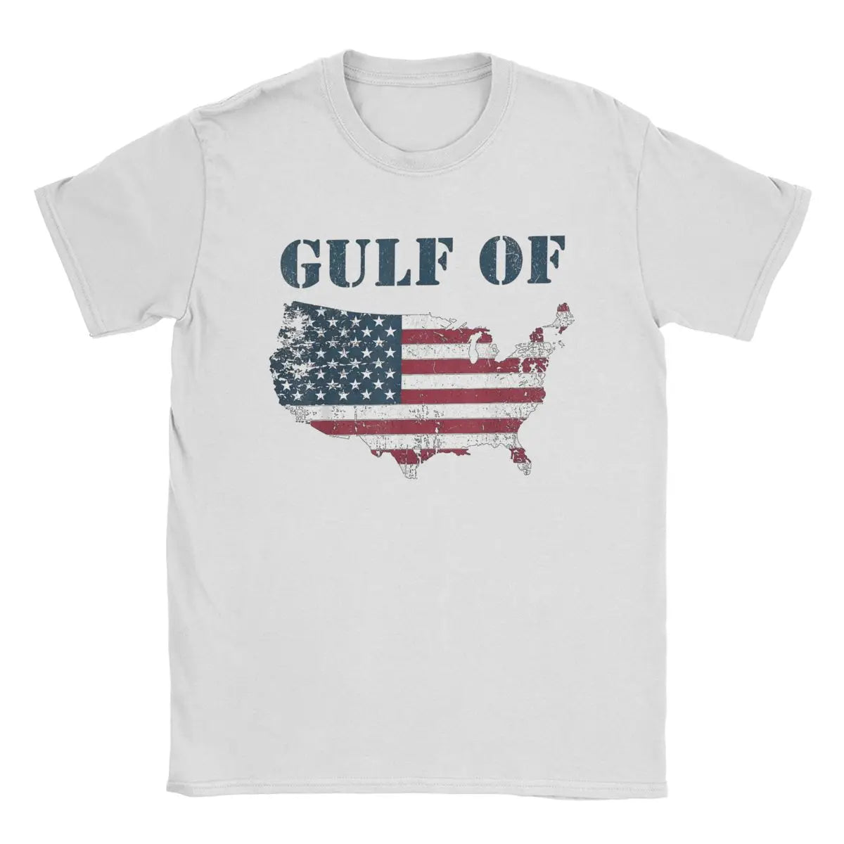 Gulf of America USA Flag B Cotton T-Shirts (4 Colors)