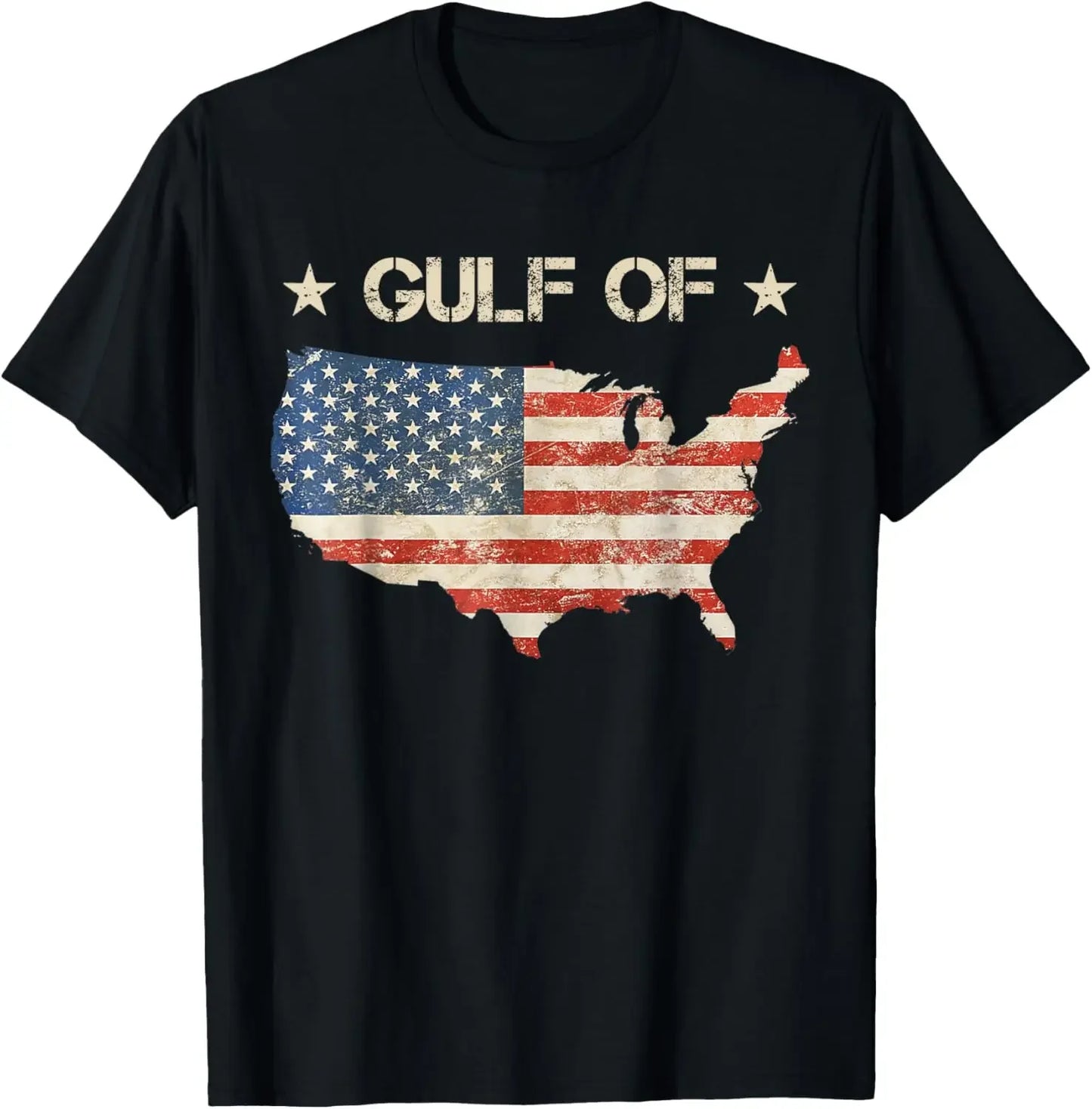 Gulf of America USA Flag Cotton T-Shirts (5 Colors)