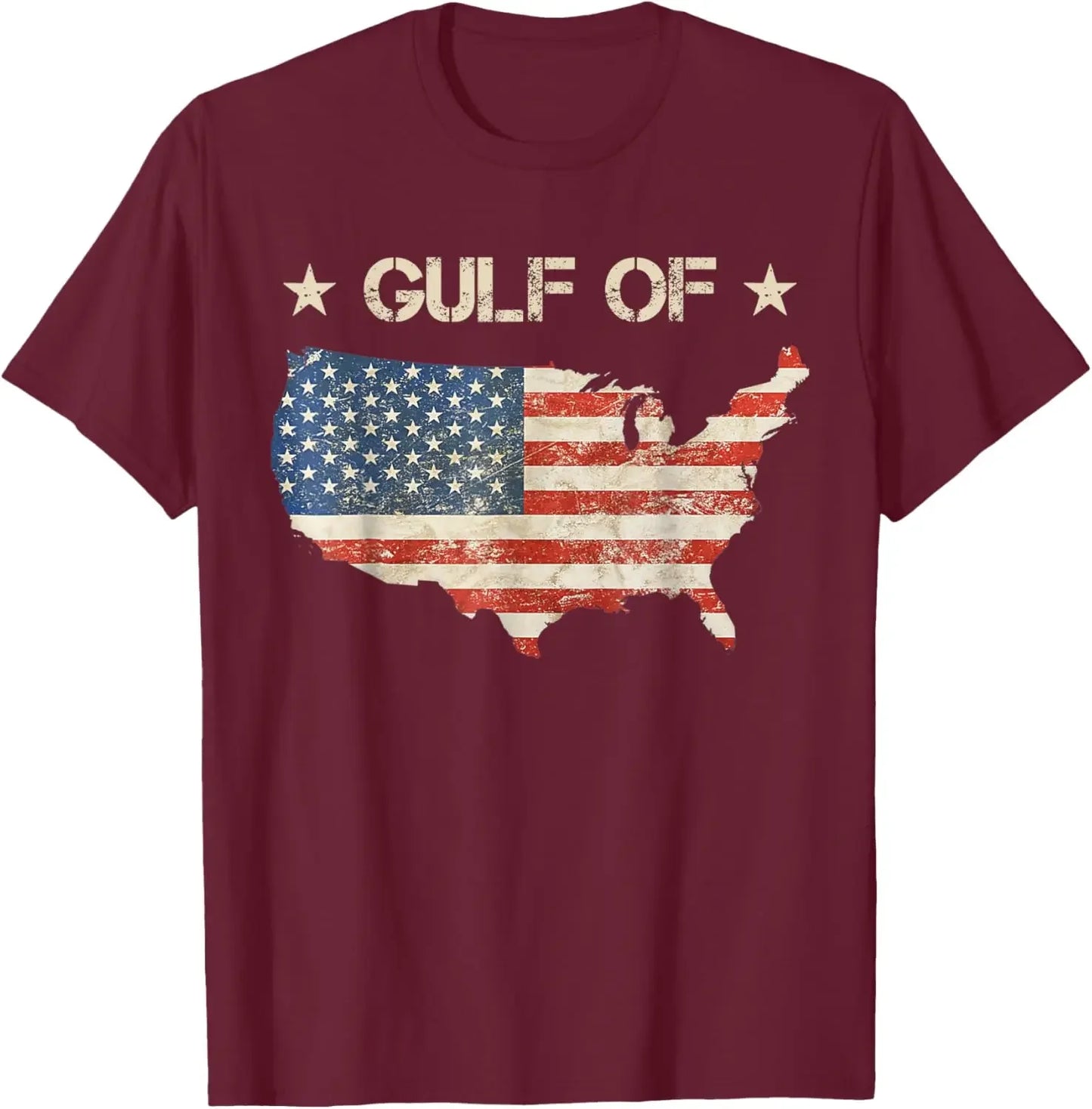 Gulf of America USA Flag Cotton T-Shirts (5 Colors)