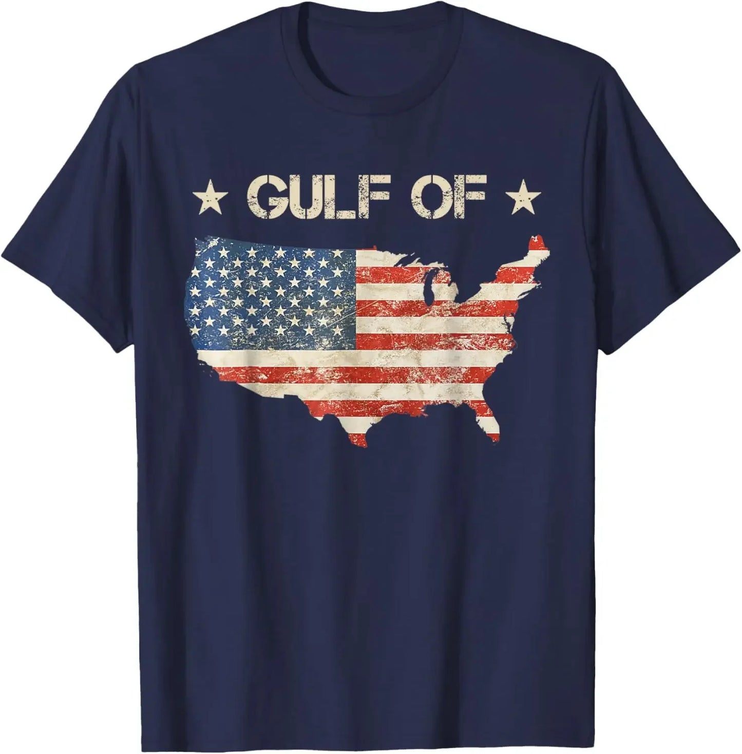 Gulf of America USA Flag Cotton T-Shirts (5 Colors)