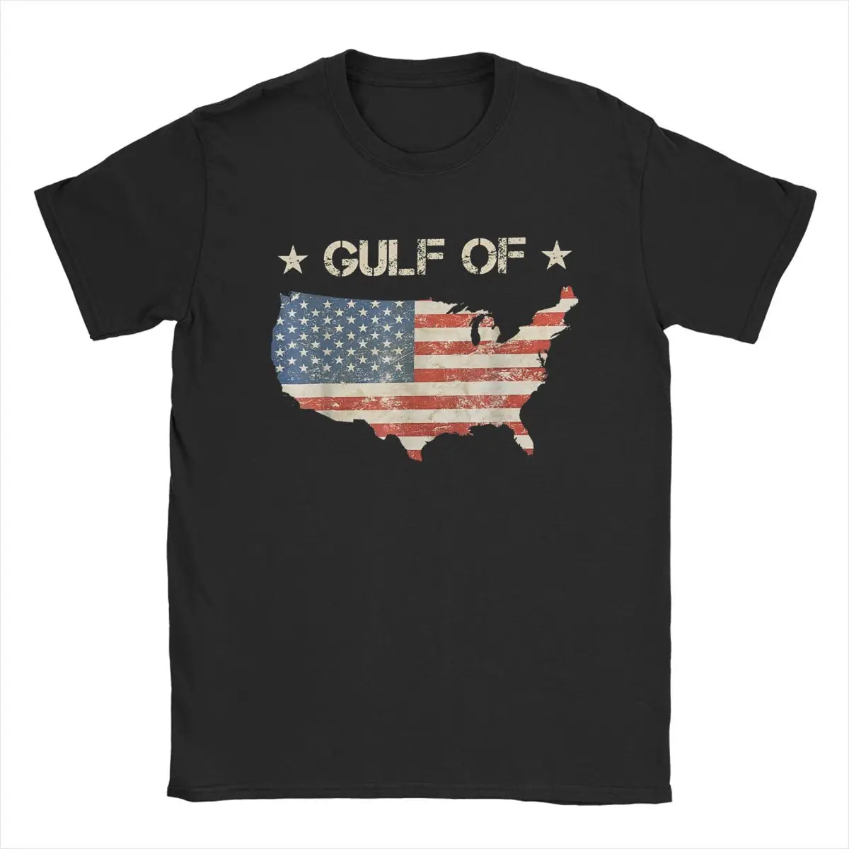 Gulf of America USA Flag A Cotton T-Shirts (7 Colors)